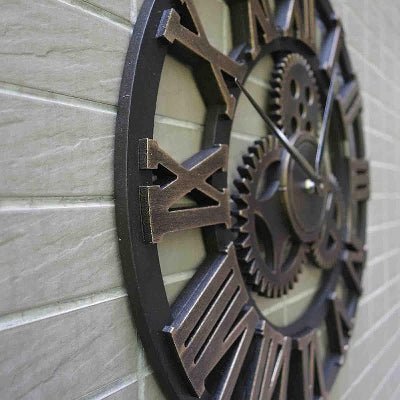 Horloge Murale - RetroWallClock™ - Bronze Romain