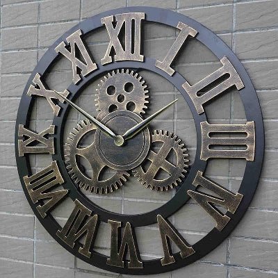 Horloge Murale - RetroWallClock™ - Bronze Romain