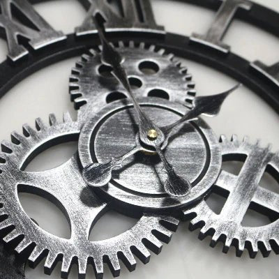 Horloge Murale - RetroWallClock™ - Argent Romain