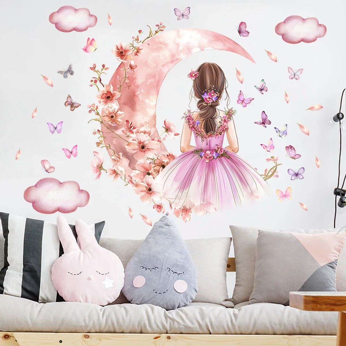 Décoration Murale - PrincesseSticker™ - Lune Rose