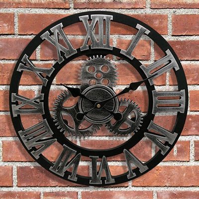 Horloge Murale - RetroWallClock™ - Argent Romain