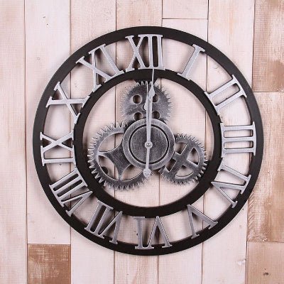 Horloge Murale - RetroWallClock™ - Argent Romain