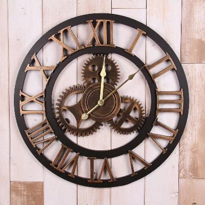 Horloge Murale - RetroWallClock™ - Bronze Romain