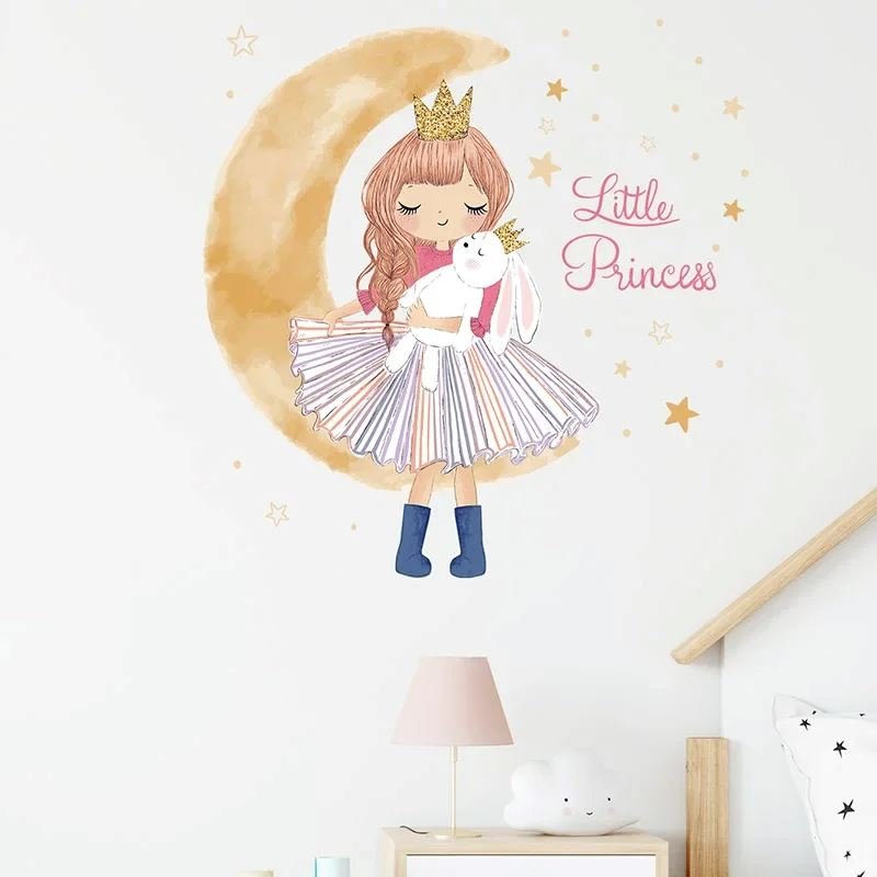 Décoration Murale - PrincesseSticker™ - Lune Beige