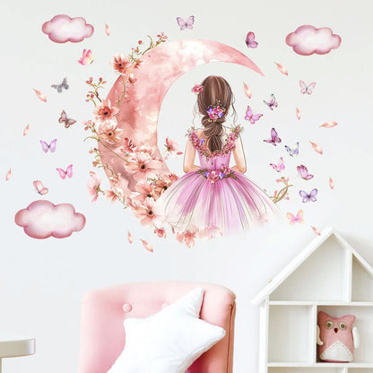 Décoration Murale - PrincesseSticker™ - Lune Rose